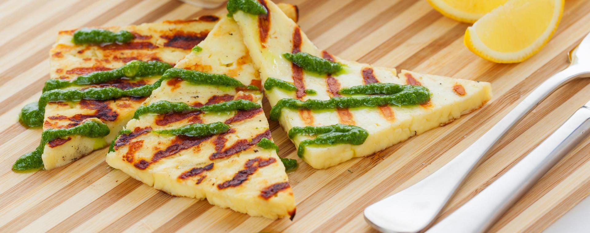 Grilled Halloumi With Mint Pesto | Atkins Low Carb Diet